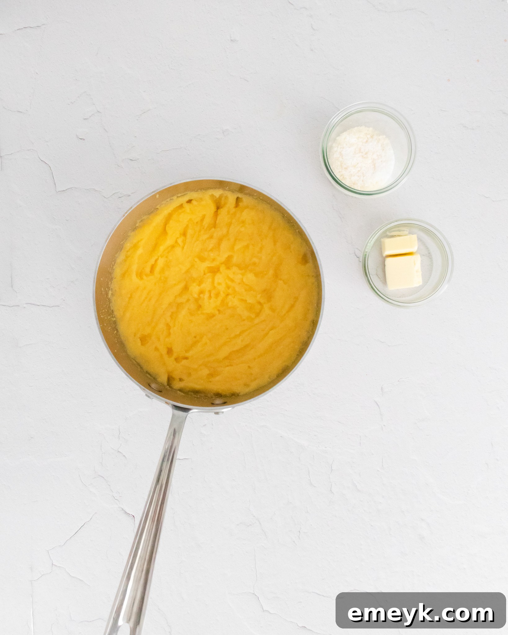 Creamy Polenta Recipe in a pot.