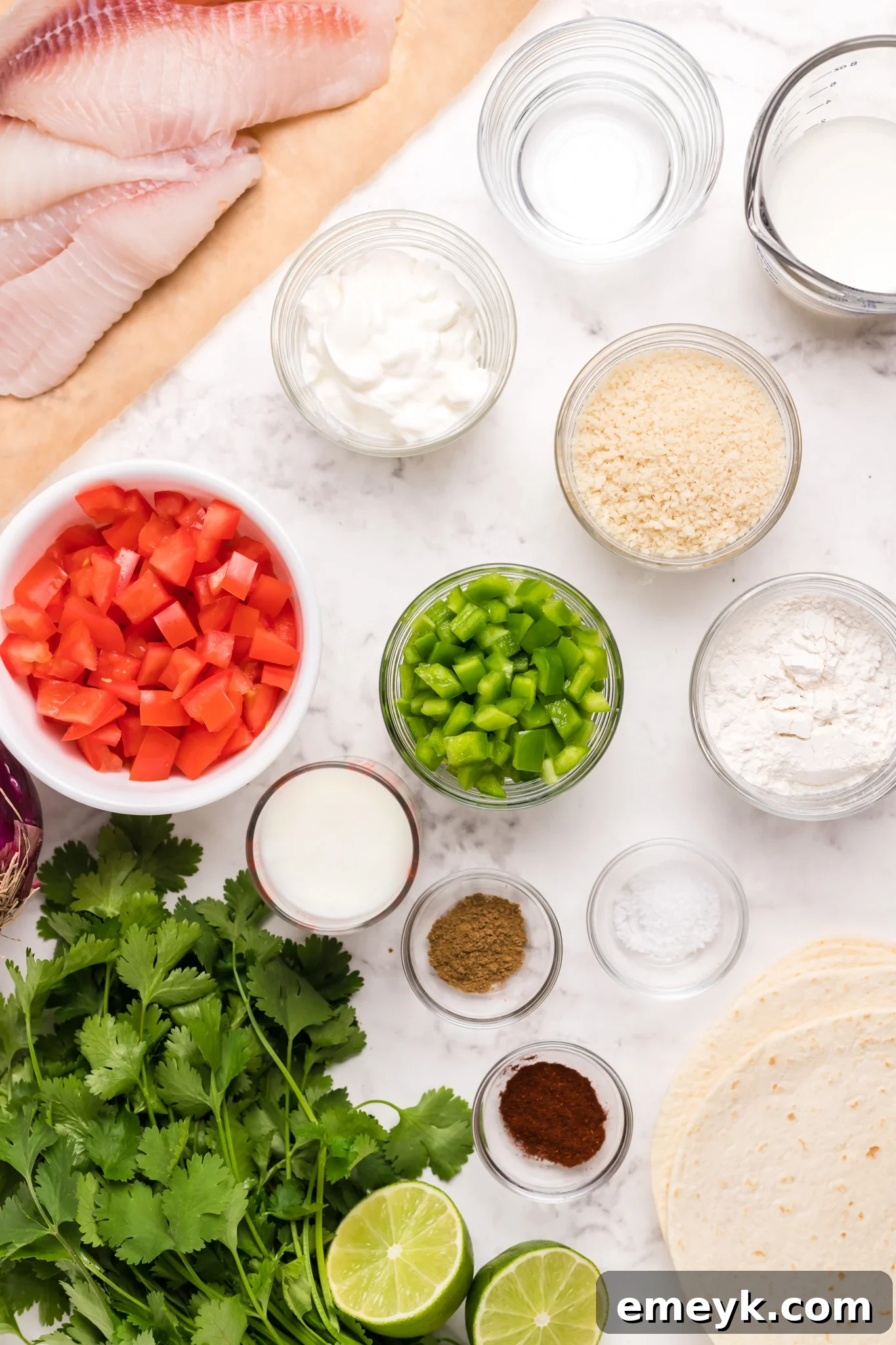 Zesty Tilapia Tacos 3 Tilapia Fish Taco Recipe ingredients.