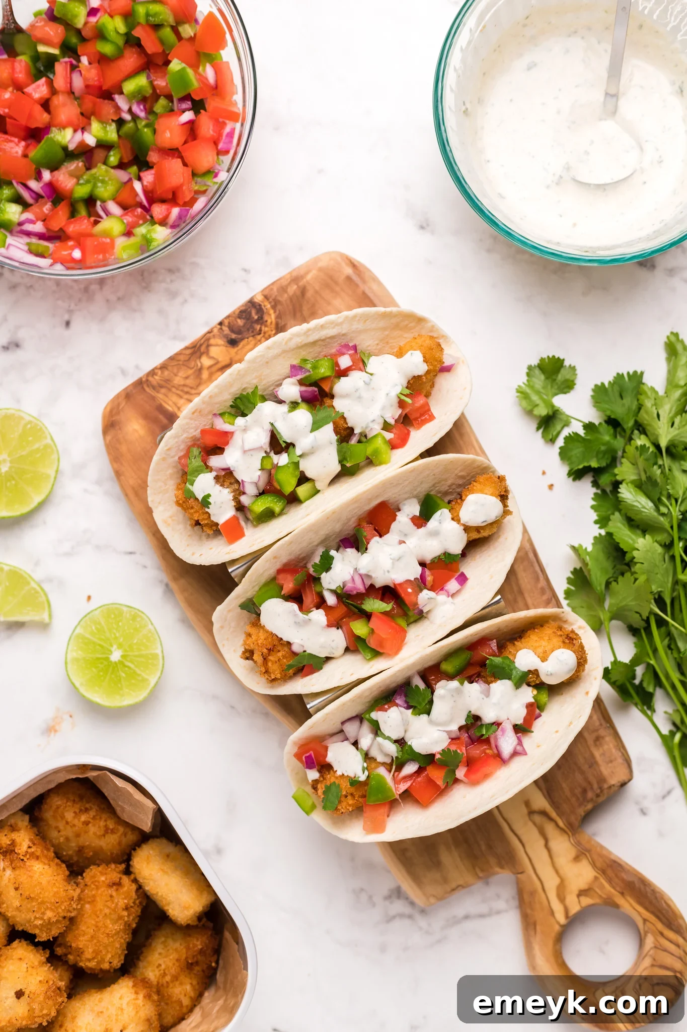 Zesty Tilapia Tacos 5 Tilapia Fish Taco Recipe with aioli.