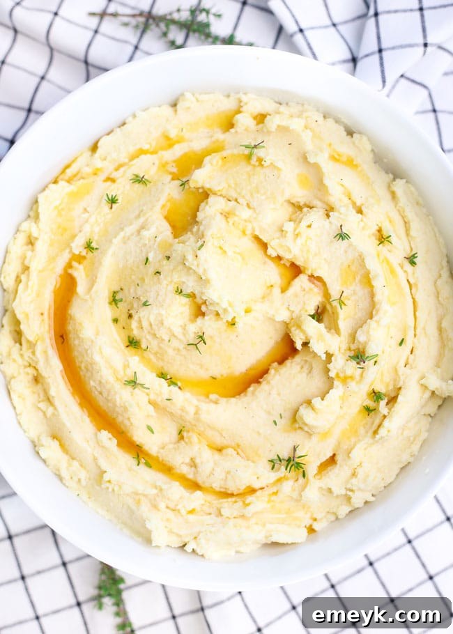 Brown Butter Mashed Potatoes, a nutty, buttery, creamy, and garlicky showstopper.