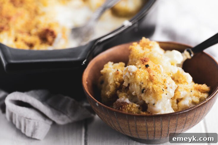 Ina Garten's classic Cauliflower Gratin, updated for ease and enhanced flavor.