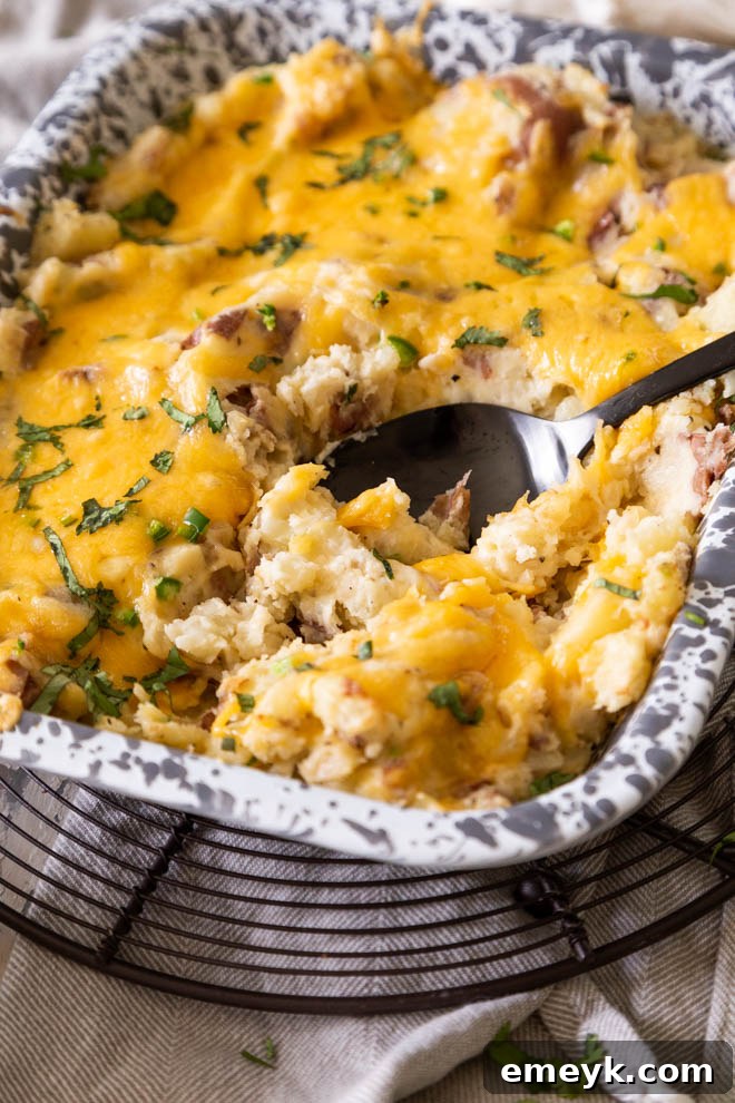 Jalapeno Cheddar Mashed Potatoes, a one-pot recipe with a spicy kick.