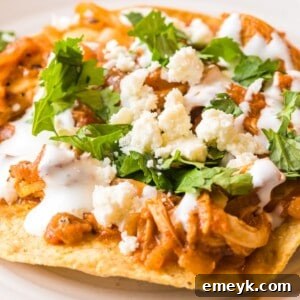 Chicken Tinga Recipe with a square layout for recipe card image.