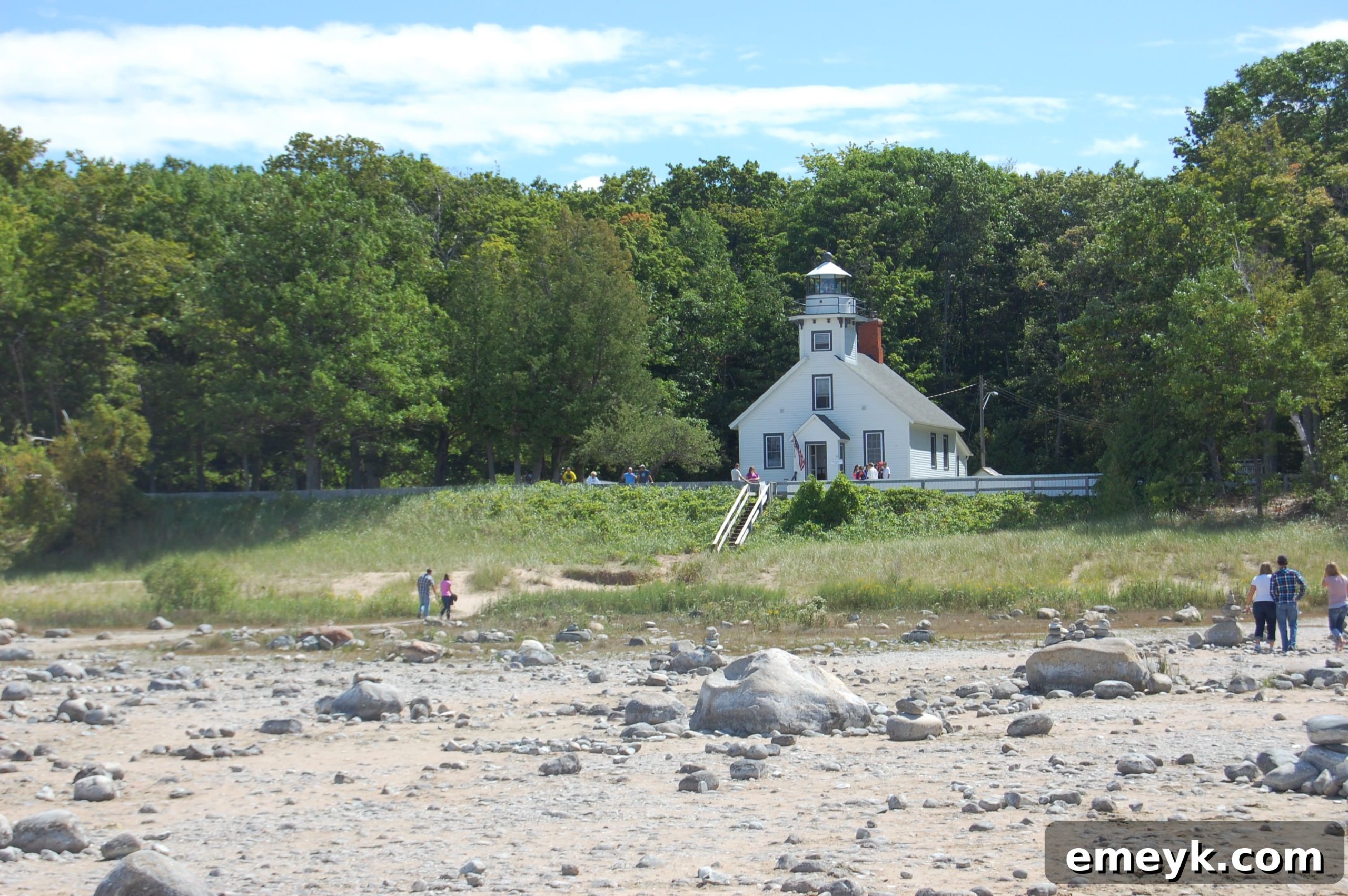 Scenic view of Lake Michigan from Old Mission Point Lighthouse