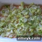 Fresh shredded lettuce