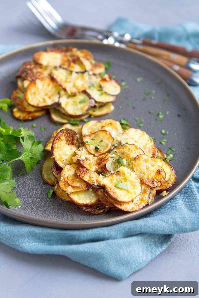 Elegant Air Fryer Potato Roses, thinly sliced potatoes arranged like roses and cooked to crispy perfection.