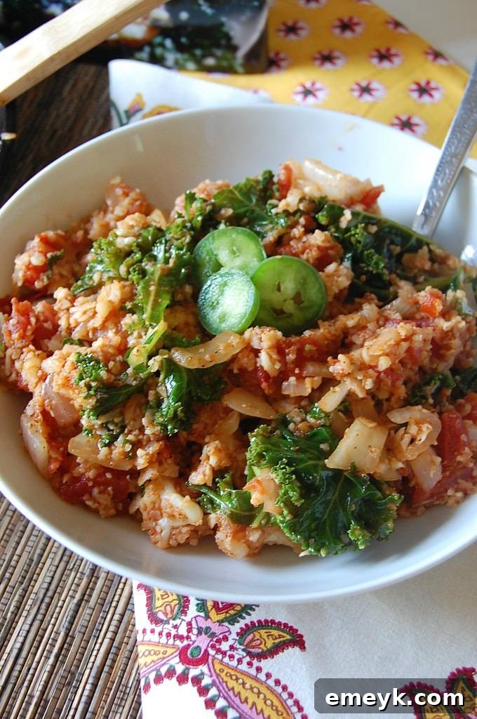 Spanish Cauliflower Rice {Vegan}