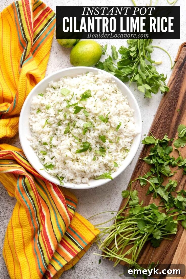 Instant Pot Cilantro Lime Rice Recipe
