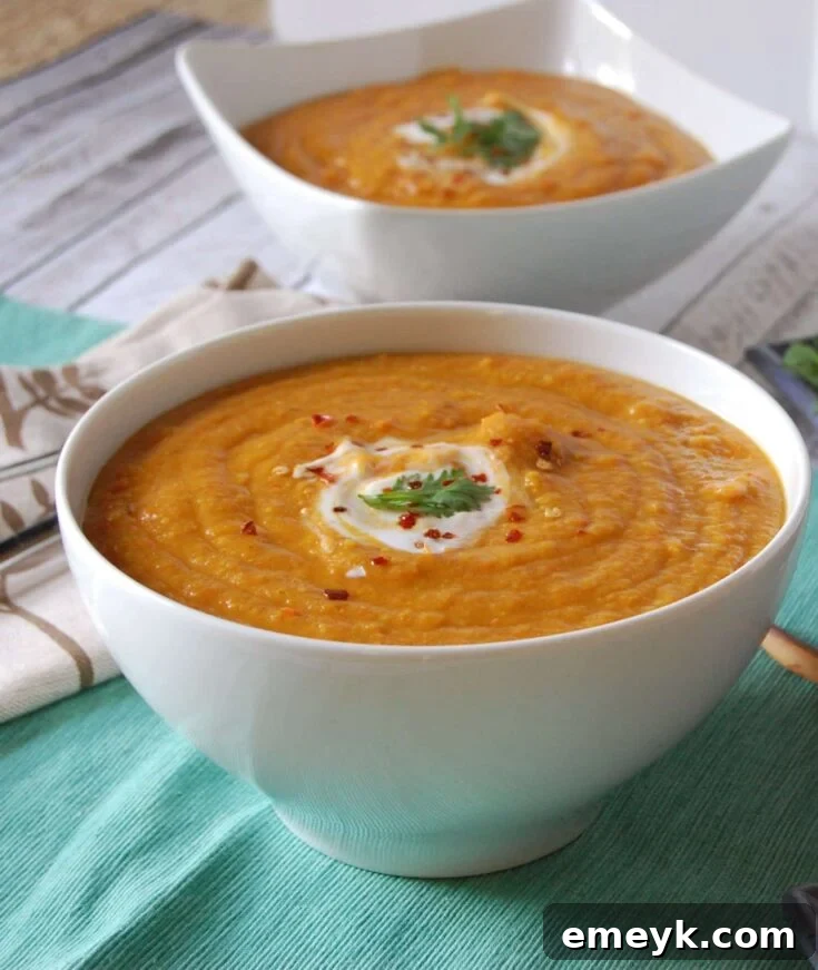 Moroccan Carrot Red Lentil Soup