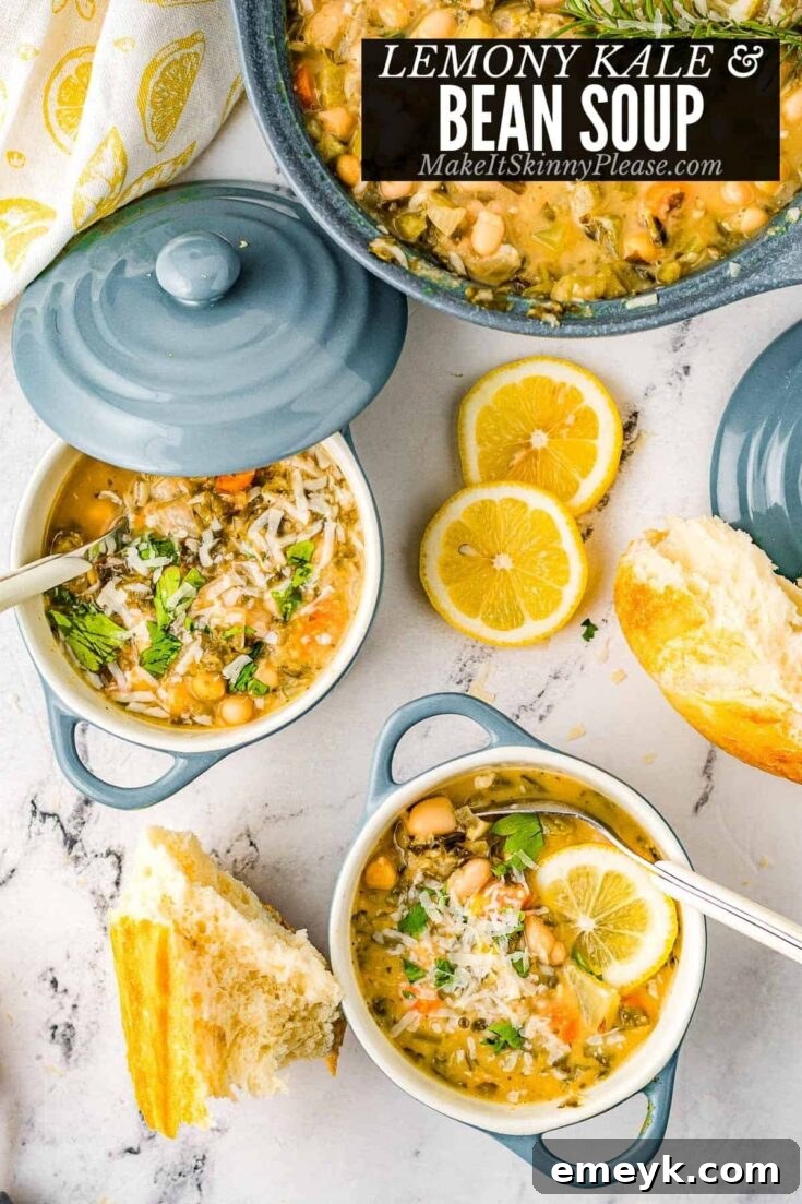 Lemon Kale & White Bean Soup