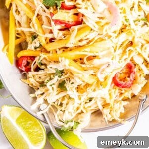 Easy Caribbean Coleslaw Recipe, a vibrant and fresh dish.