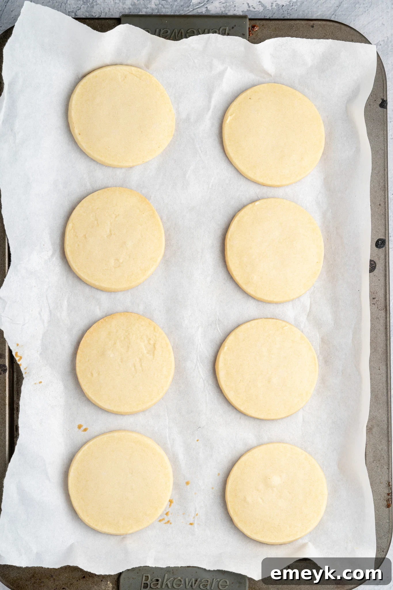 Freshly baked Christmas Shortbread Cookies, lightly golden at the edges, cooling on a rack.