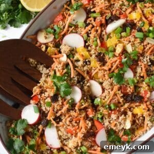 Curried Quinoa Salad ready to be served.