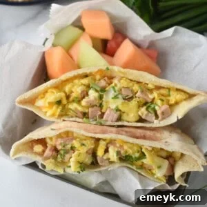 Delicious Breakfast Pita Recipe, a quick and healthy meal option.