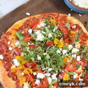Cast Iron Mediterranean Pizza recipe card image