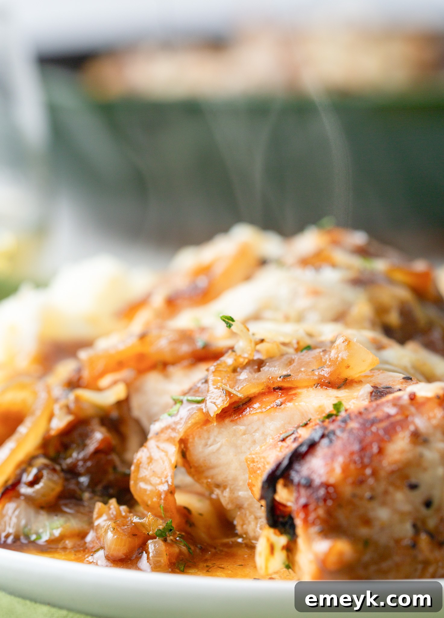 French Onion Chicken up close
