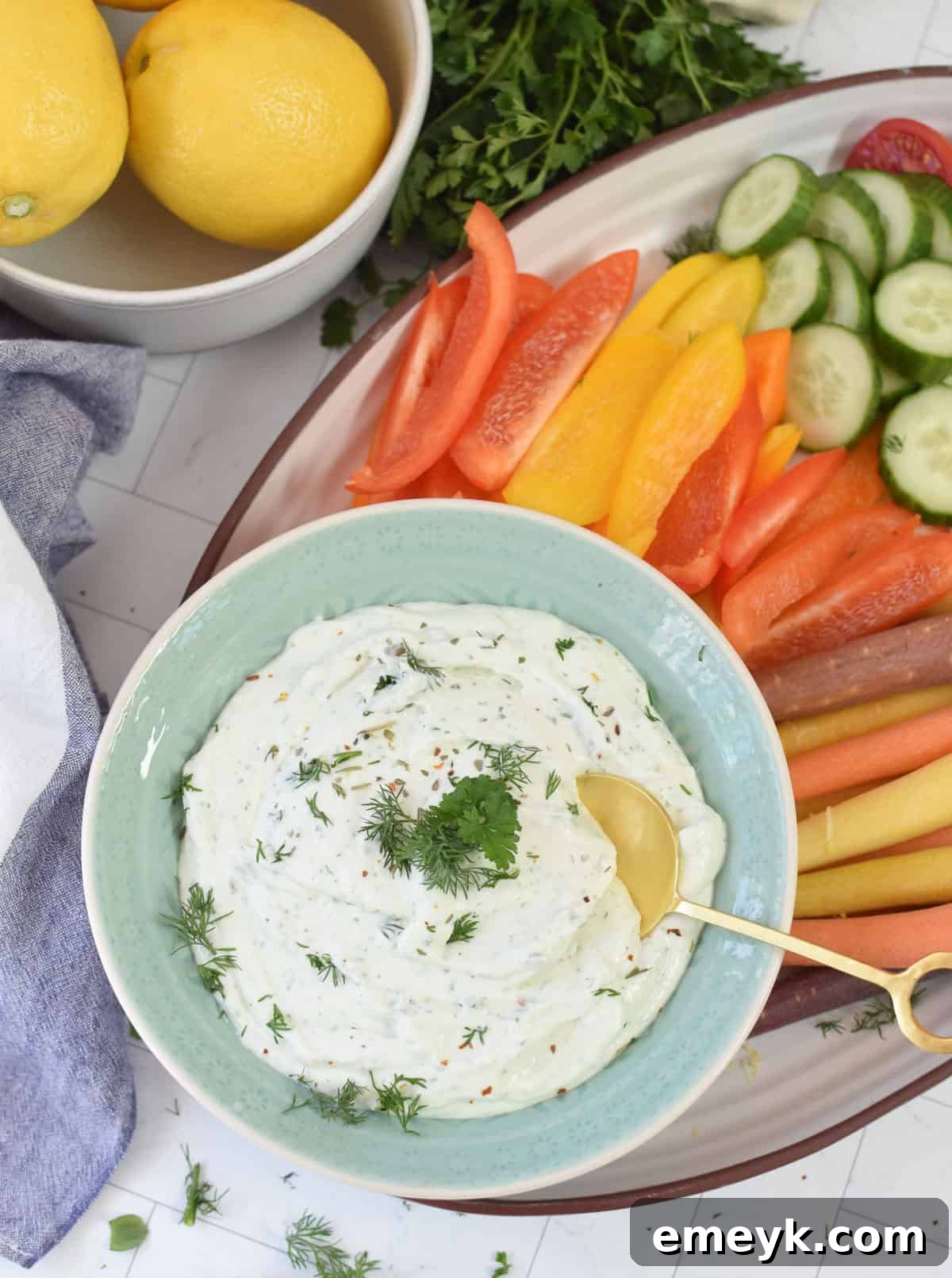 Whipped Cottage Cheese with veggies 