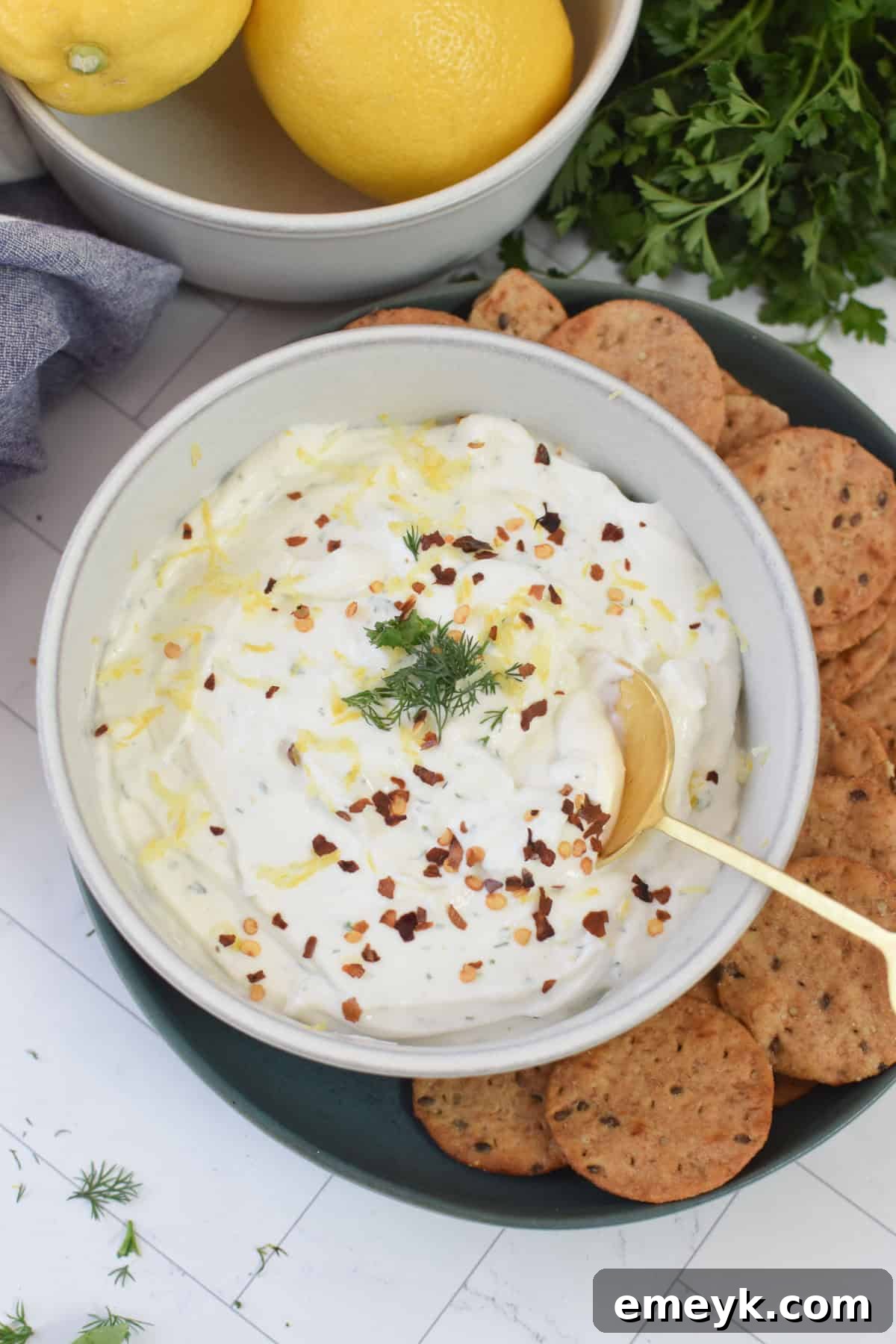 Whipped Cottage Cheese with crackers
