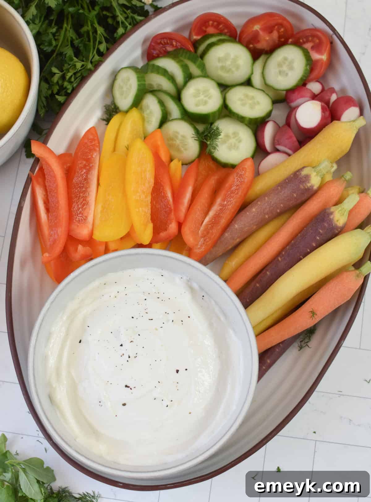 Whipped Cottage Cheese with vegetables 