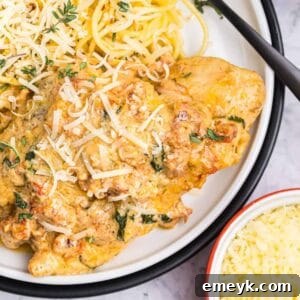 Marry Me Chicken, a creamy chicken dish with sun-dried tomatoes.