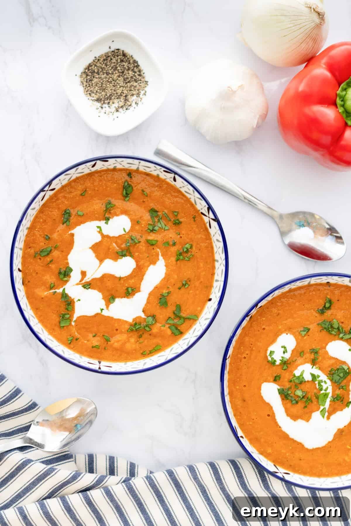 Hearty Tomato Lentil Soup 10 Lentil Tomato Soup two bowls of soup with spoon