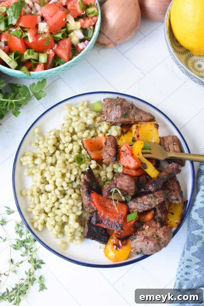 Mediterranean Steak Bites on plate 