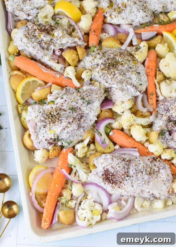 Sheet Pan Za’atar Chicken on sheet pan