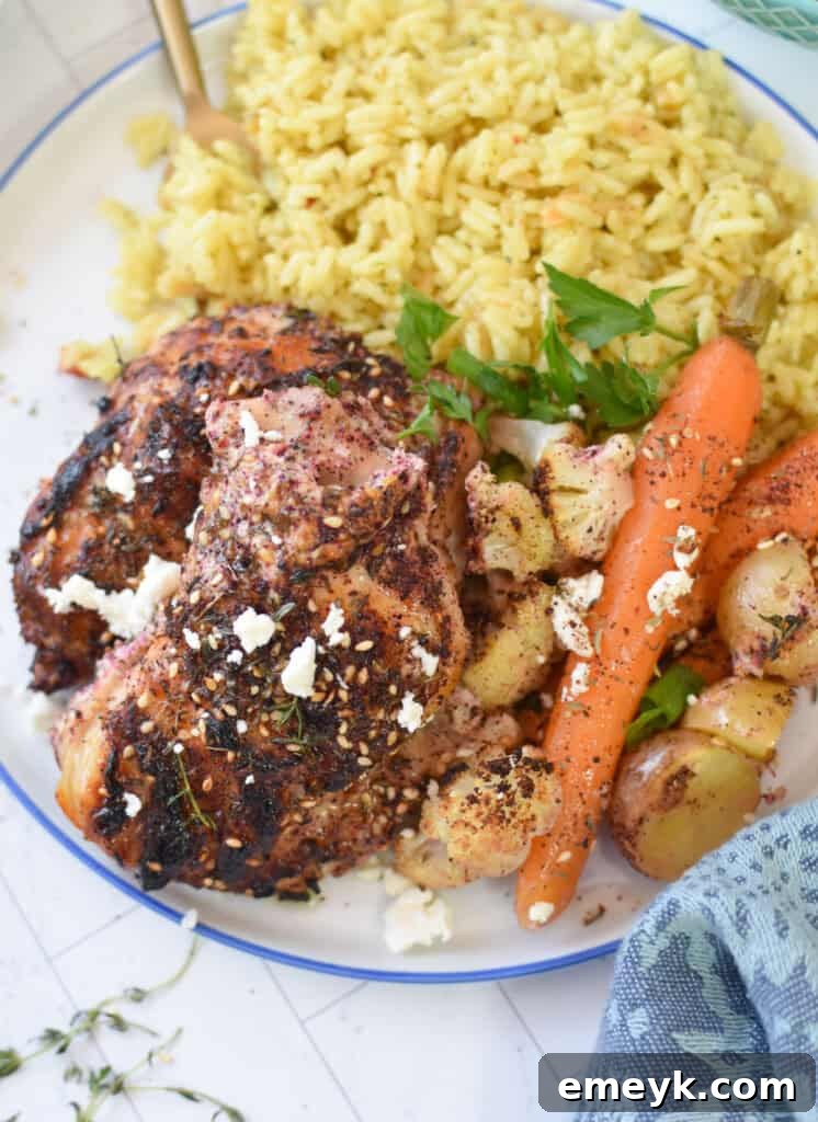 Sheet Pan Za’atar Chicken on plate