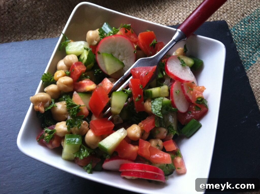 Fresh and healthy Chopped Middle Eastern Salad