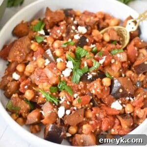 Lebanese Moussaka served in a bowl, ready to eat.