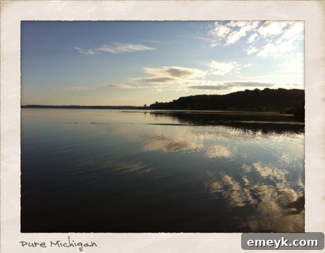Pure Michigan Beauty Stunning panoramic view of Lake Michigan and the Leelanau Peninsula landscape.