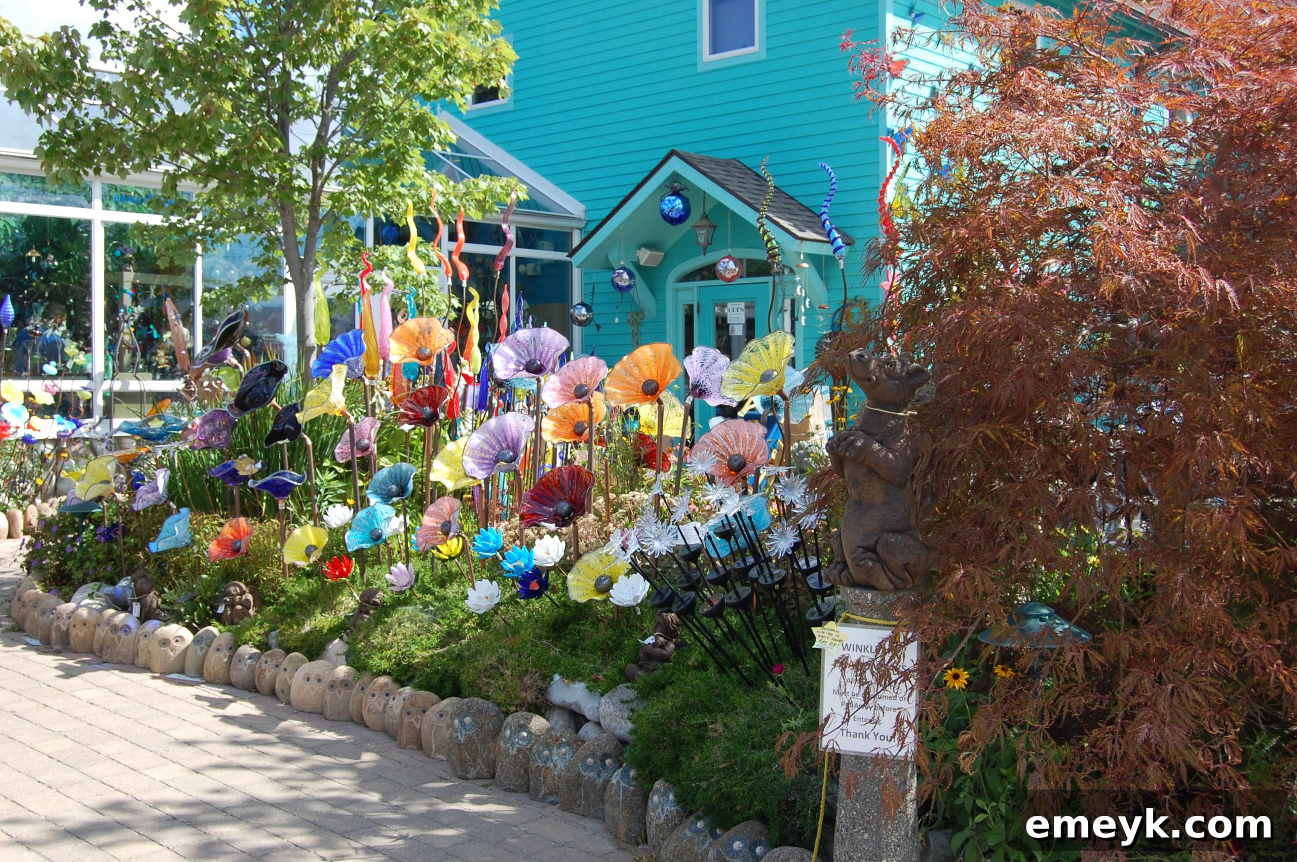 Suttons Bay Outdoor Store Outdoor decorations and unique items displayed at a store in Suttons Bay.