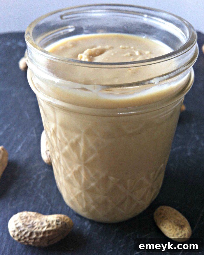 Jar of Homemade Peanut Butter