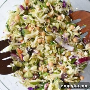 Beautifully presented Greek Cabbage Salad.