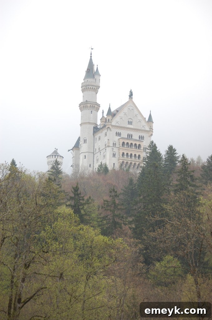 The iconic Neuschwanstein Castle, a fairy-tale masterpiece in Fussen, Germany