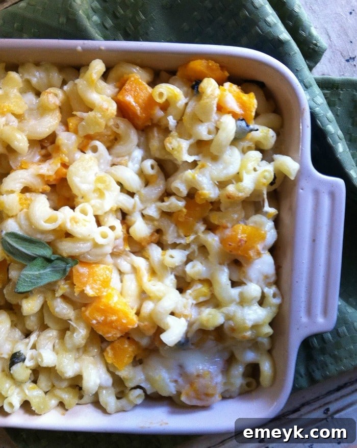 creamy Roasted Butternut Squash and Sage Mac & Cheese