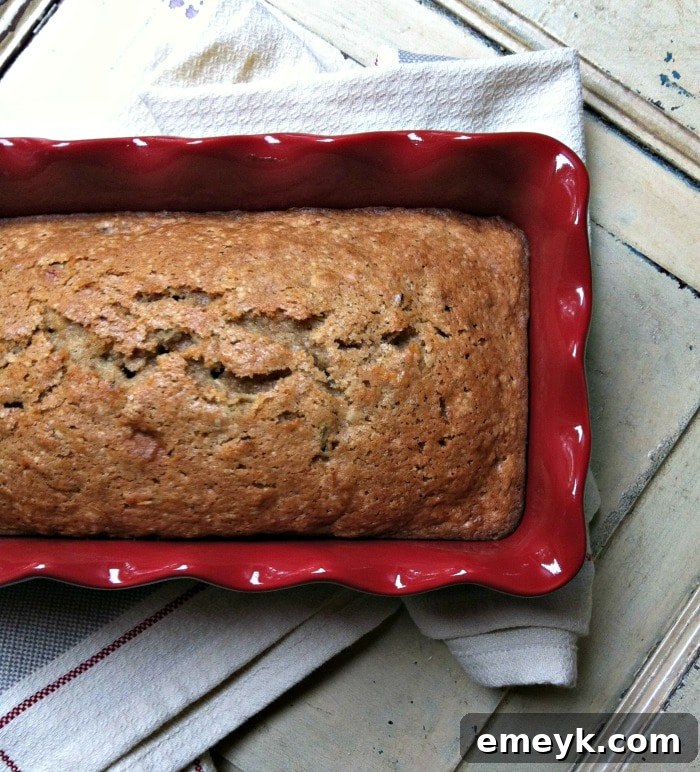 Close-up of Zucchini Applesauce Bread with apple slices, showcasing its moist texture