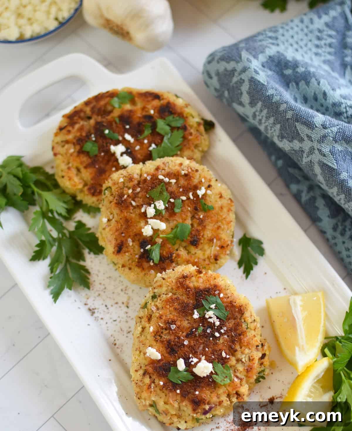 Crispy Pan-Seared Salmon Cakes on a Plate, ready to be served