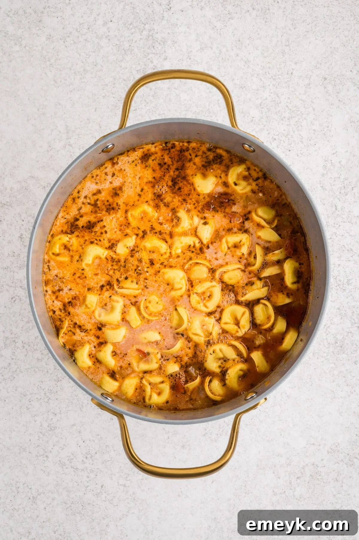Easy Creamy Tortellini soup with dutch oven 