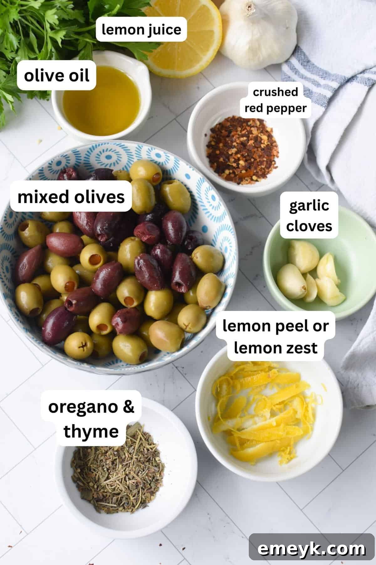 Warm Olives recipe ingredients 