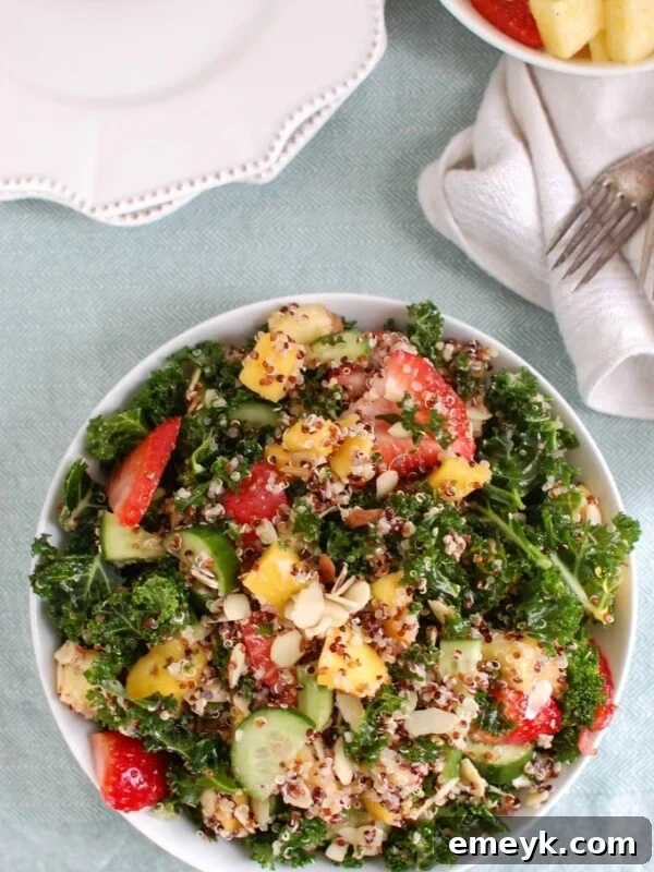 Tropical Kale Quinoa Salad - healthy salad