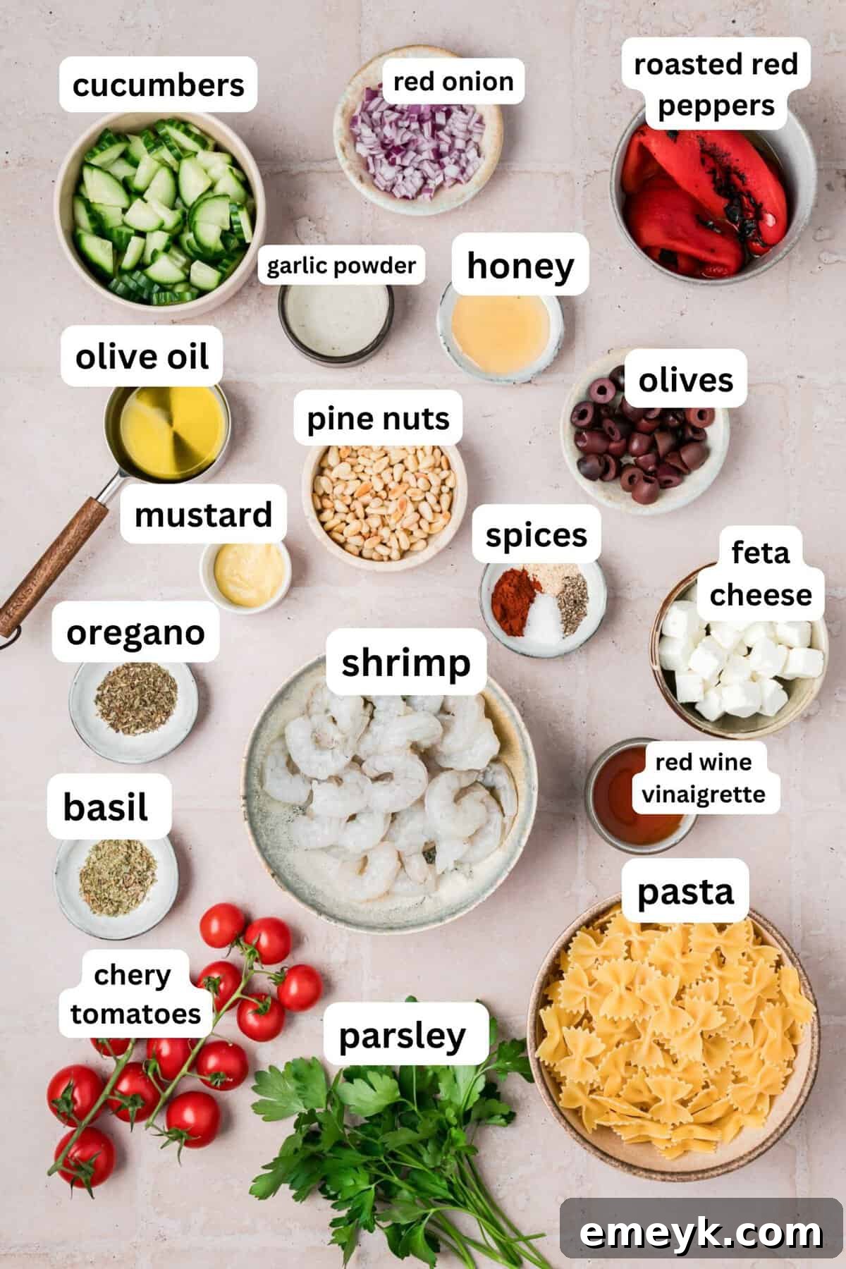 Shrimp Pasta Salad recipe ingredients 