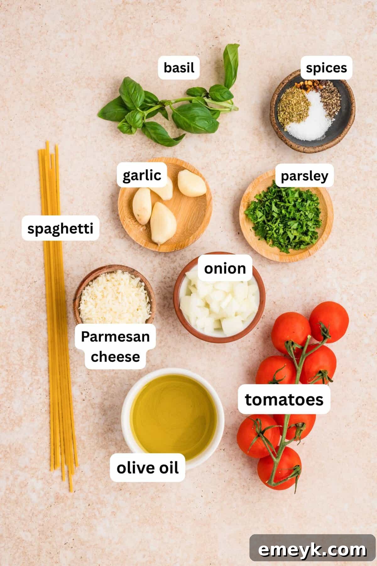 Cherry Tomato Basil Pasta recipe ingredients 