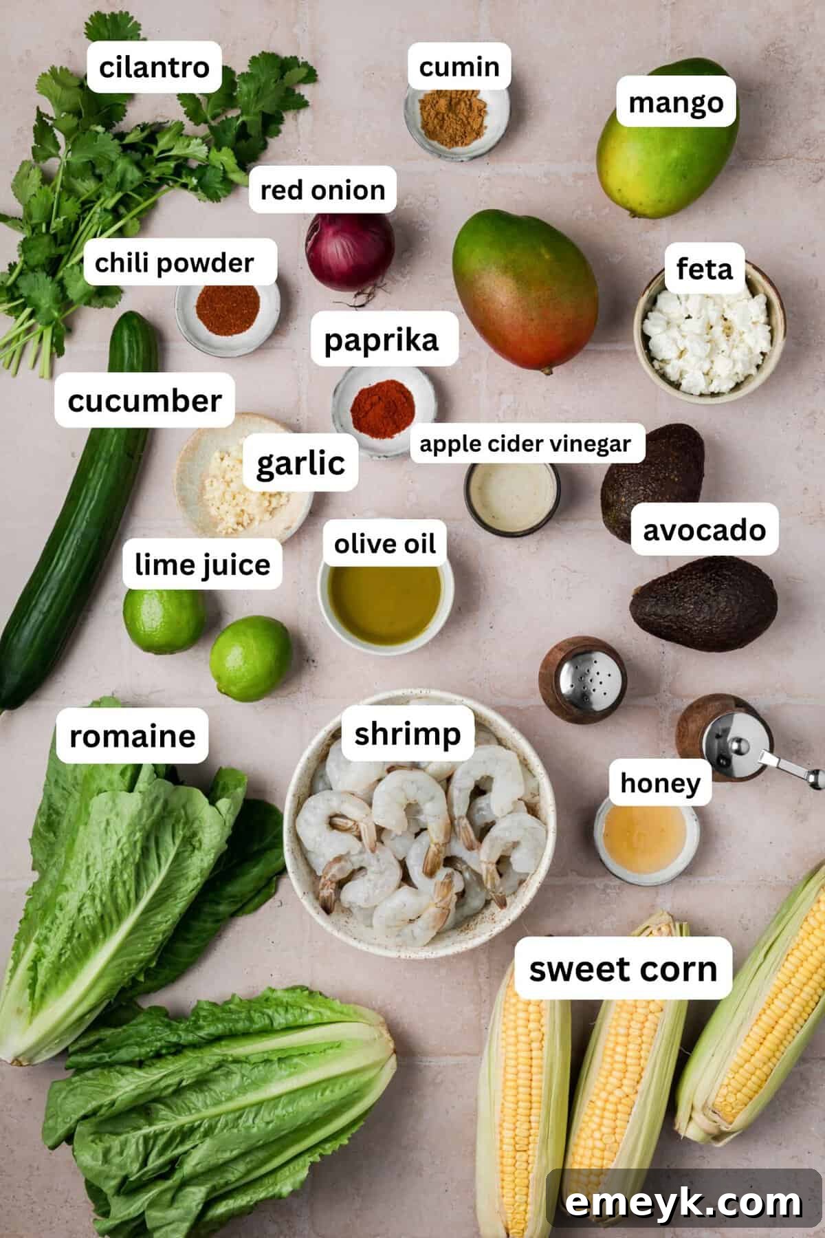 Grilled Shrimp Salad recipe ingredients 