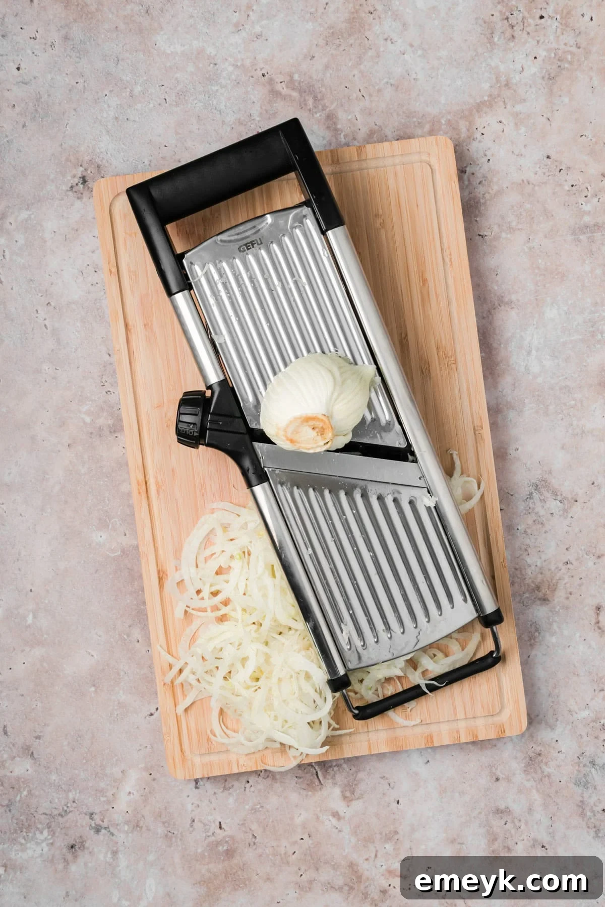 Fennel being shaved 