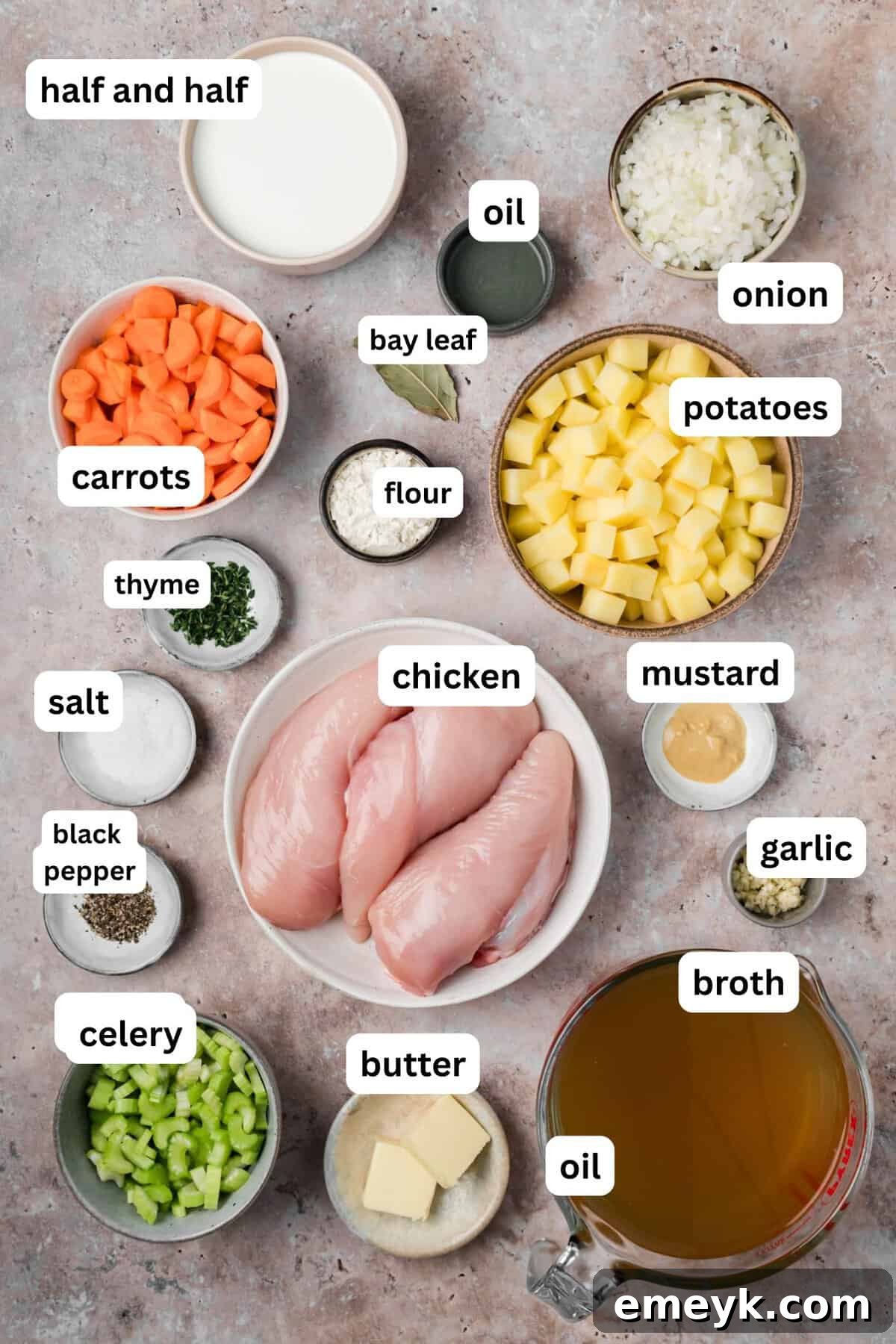 Chicken and Potato Soup Recipe Ingredients 
