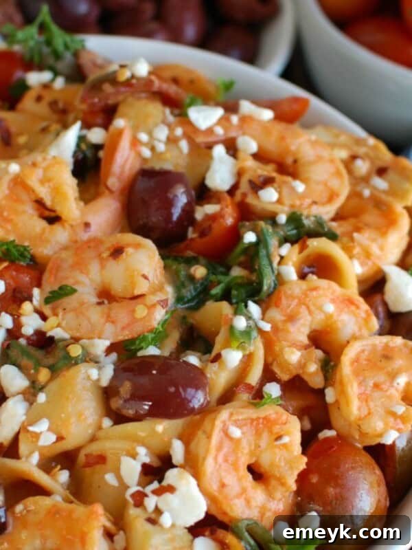 One Pot Mediterranean Shrimp Pasta 1200 x 1200