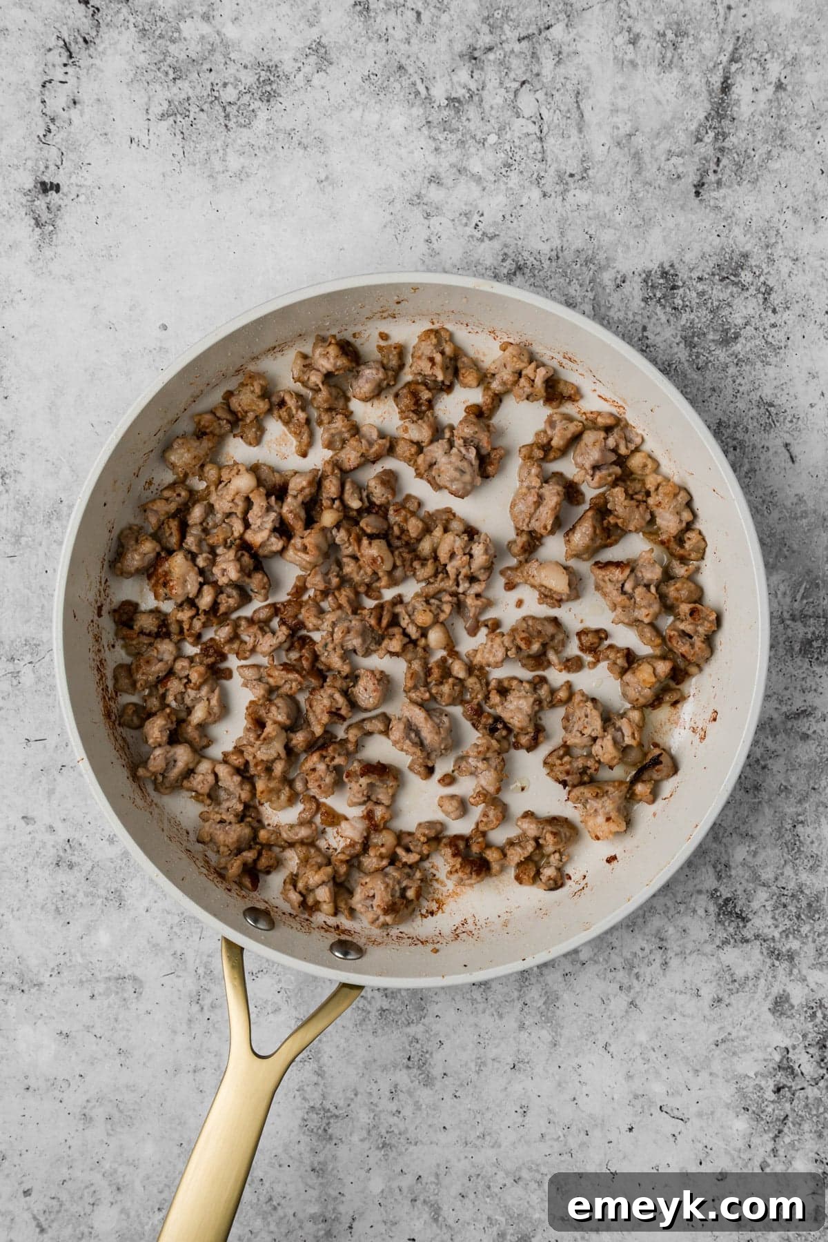 Browned Sausage for sausage fennel pasta